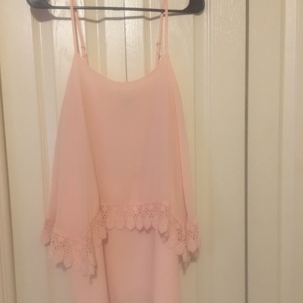 NWOT peach sleeveless dress.